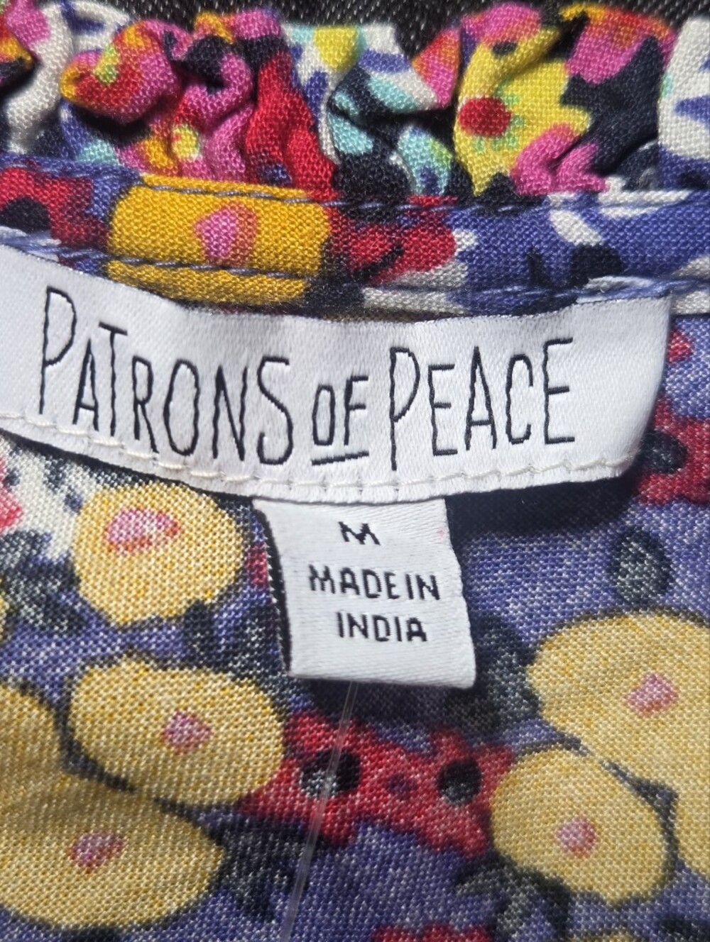 NWT Patrons Of Peace Floral Sundress in Yellow, Pink & Purple Sz M ~ Bin S - Picture 8 of 8